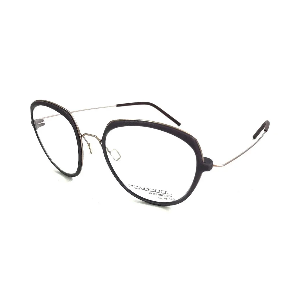 Monoqool Eyeglasses Frames WP WHISPER 5385s Plum Violet Rosa Brushed 47-19-140